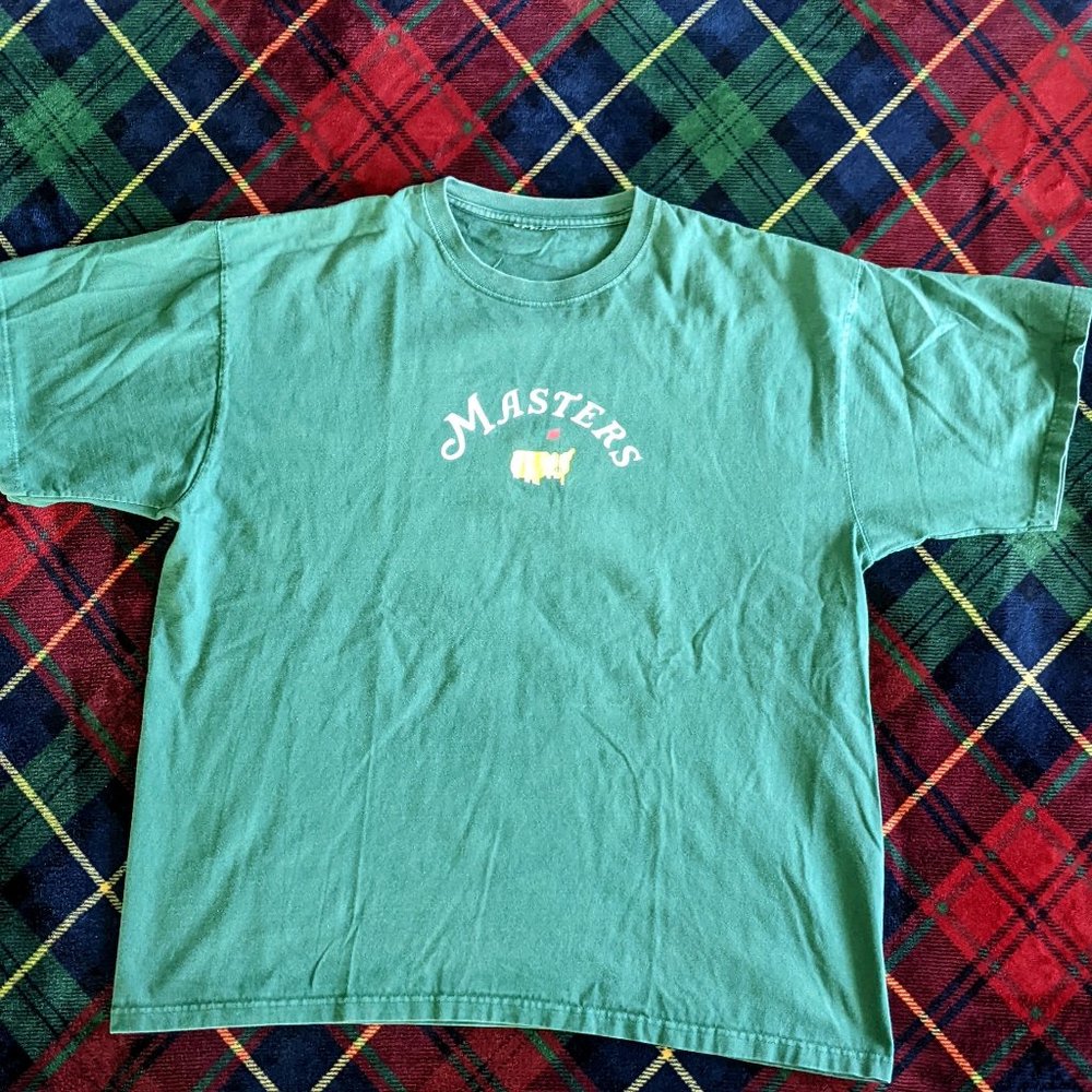 Unisex Vintage "Masters" Golf Tournament Green Tee Shirt